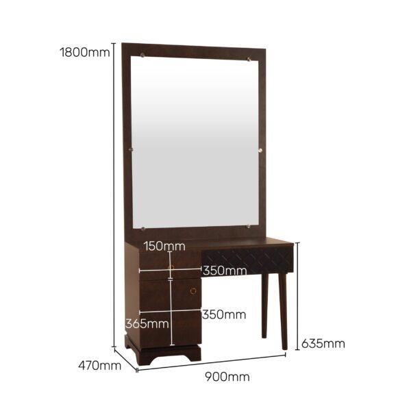 Dressing Table in Cherry Finish - Image 2