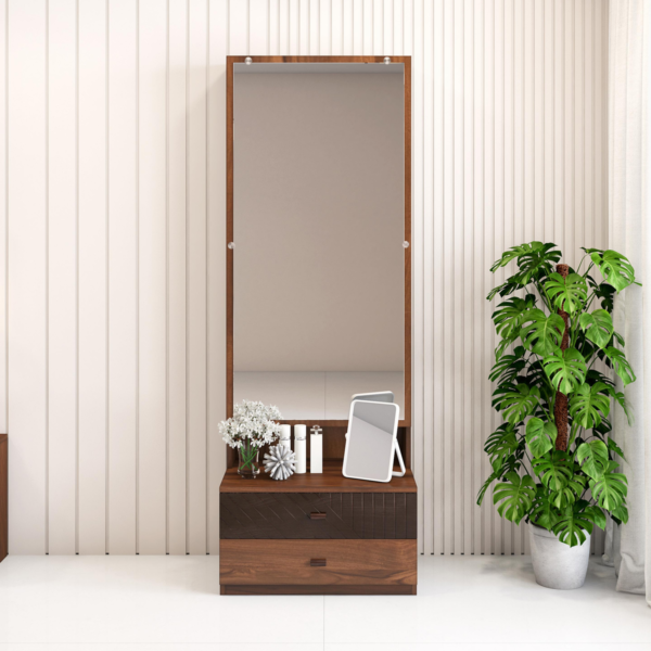 Laminate & Veneer Dressing Table in Walnut Finish