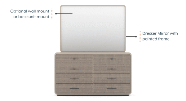 Dresser with Mirror in Dual Tone - Image 2