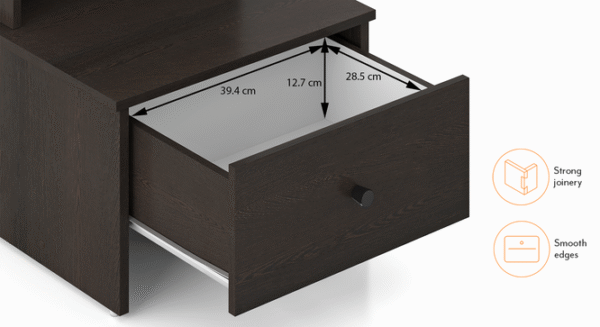Dressing Table in Dark Finish - Image 5