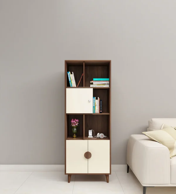Book Shelf in Beige & Columbian Walnut Colour