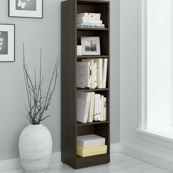 Book Shelf In Fumed Oak Finish with 5 Tier