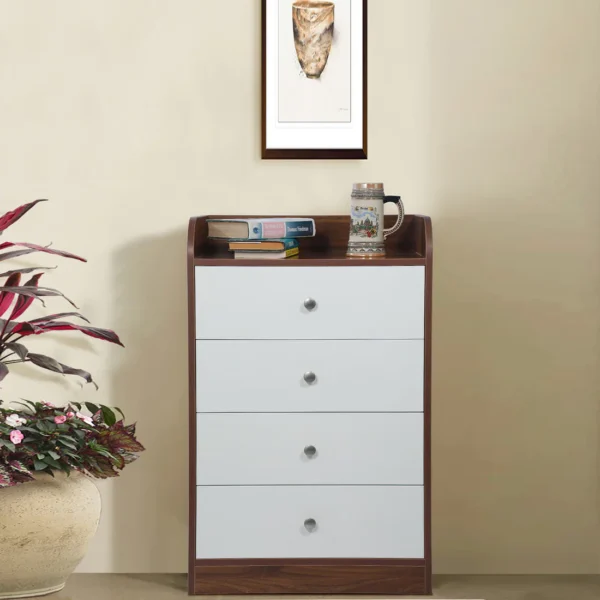 Chest Of Drawers In White Finish