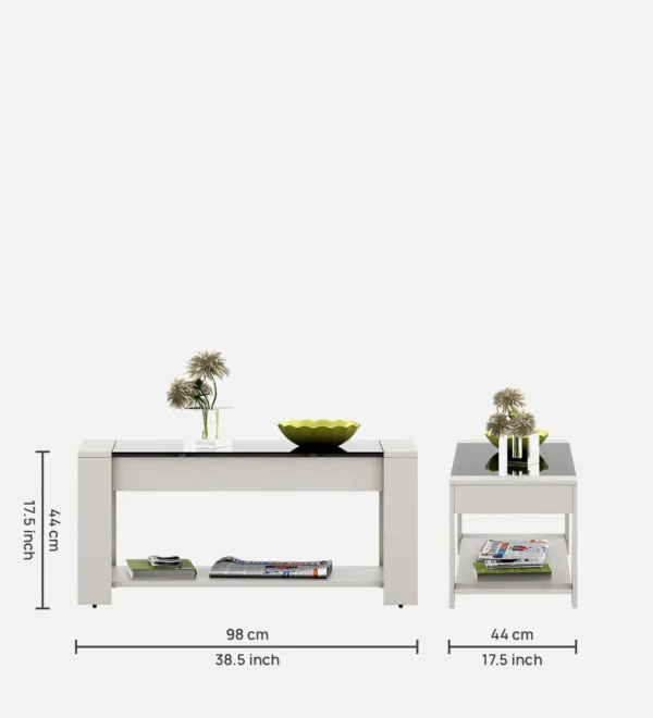 Eco Coffee Table In Frosty White Finish - Image 3