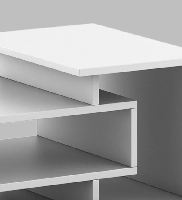 Kiosk Coffee Table In Frosty White Colour - Image 5