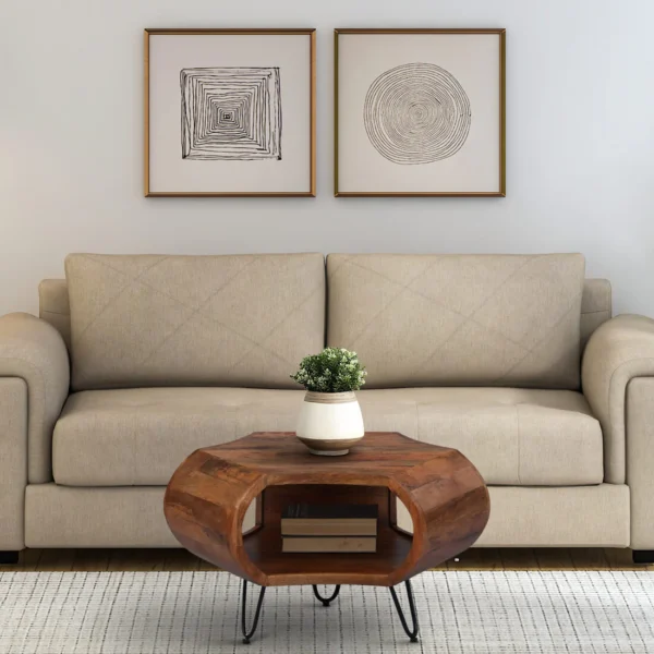 Frode Solid Wood Coffee Table In Natural Finish