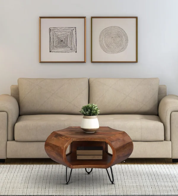 Frode Solid Wood Coffee Table In Natural Finish