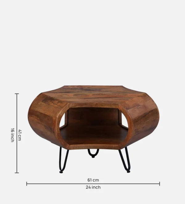 Frode Solid Wood Coffee Table In Natural Finish - Image 4