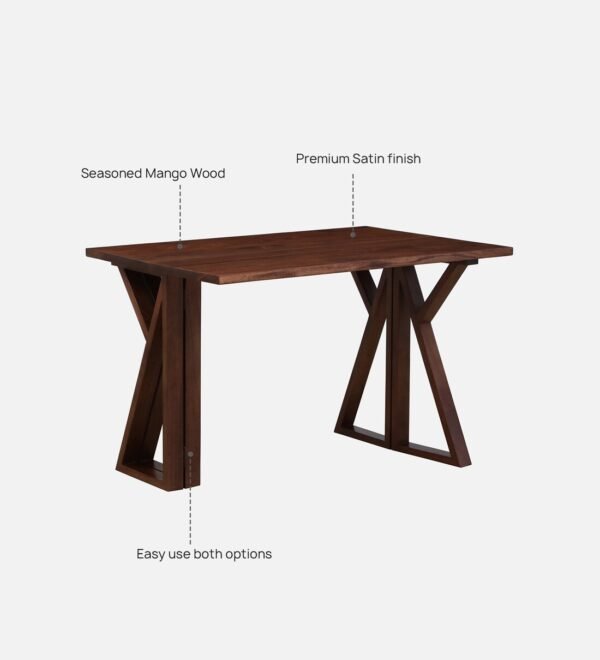 4 Seater Dining Cum Console Table In Tubbaq Finish - Image 2