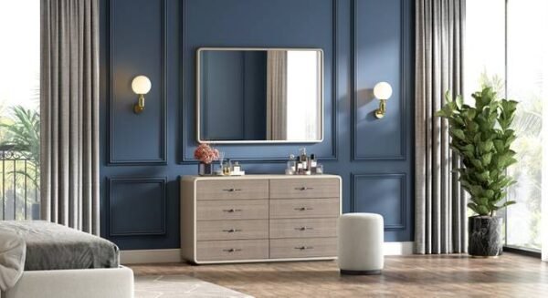 dressing table with mirror