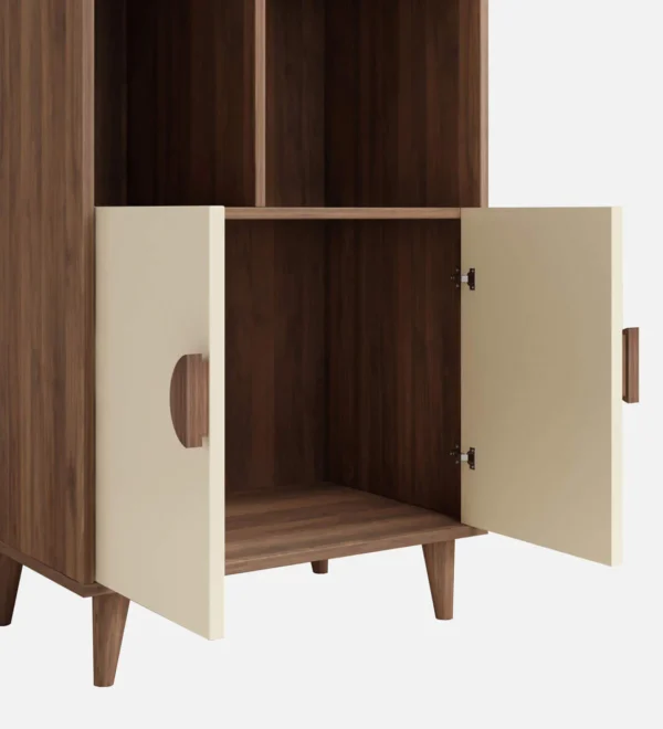 Book Shelf in Beige & Columbian Walnut Colour - Image 3