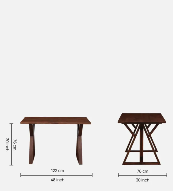 4 Seater Dining Cum Console Table In Tubbaq Finish - Image 3