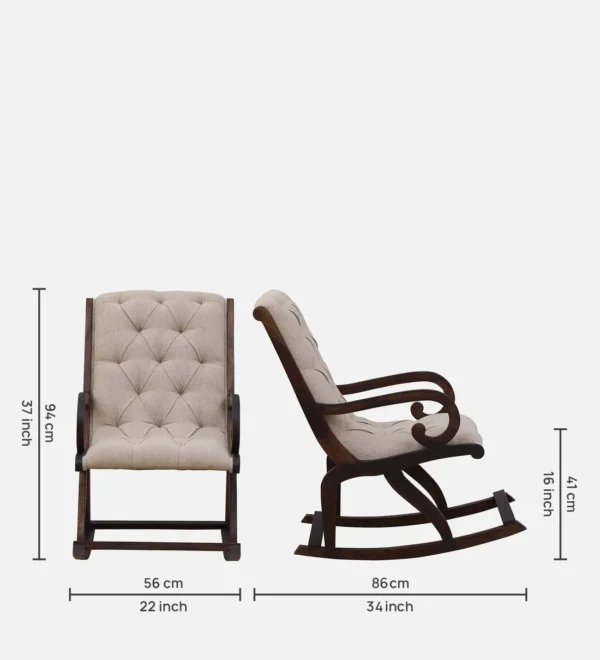 Rocking Chair in Scratch Resistant Provincial Teak Finish - Image 5