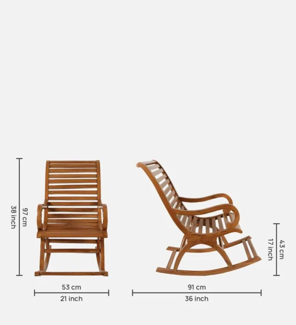 Rocking Chair in Teak Colour - Image 5