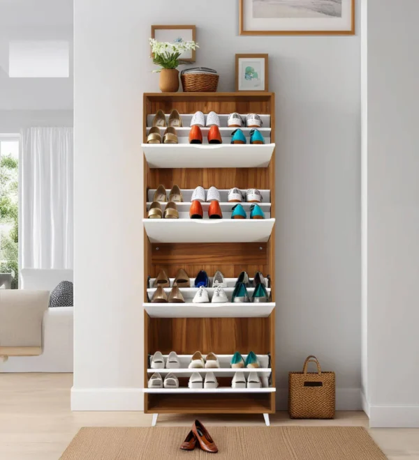 Shoe Cabinet in White - Image 4
