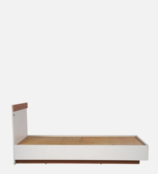 Juda Single Bed with LED Light In White Colour - Image 5