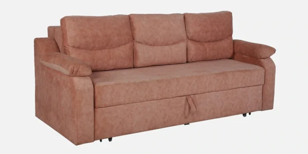Richmond Sofa Cum Bed With Storage in Light Rust Colour - Image 4