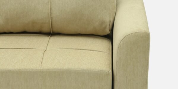 Ines Chenille Fabric Pull Out Sofa Cum Bed In Beige Colour With Storage - Image 3