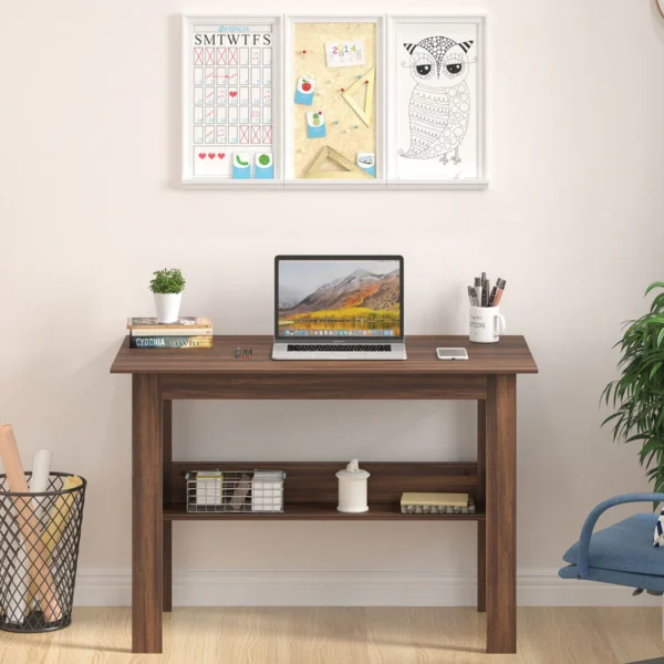 Study Table In Brown Maple Finish