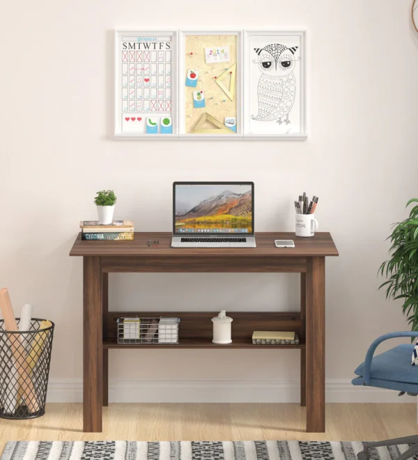 Study Table In Brown Maple Finish