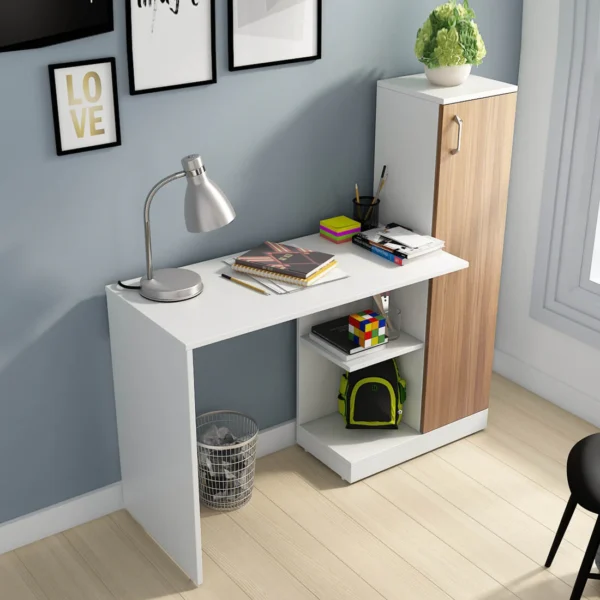 Writing Table in White & Oak Finish