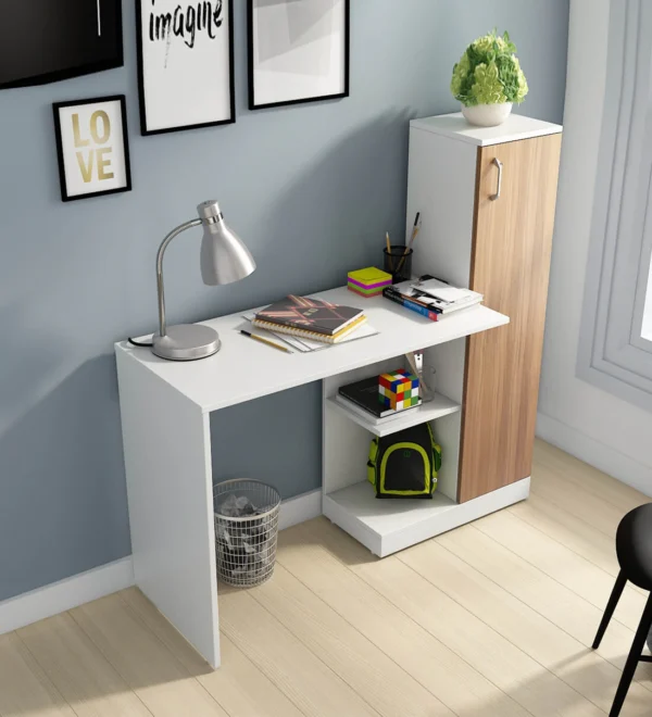 Writing Table in White & Oak Finish