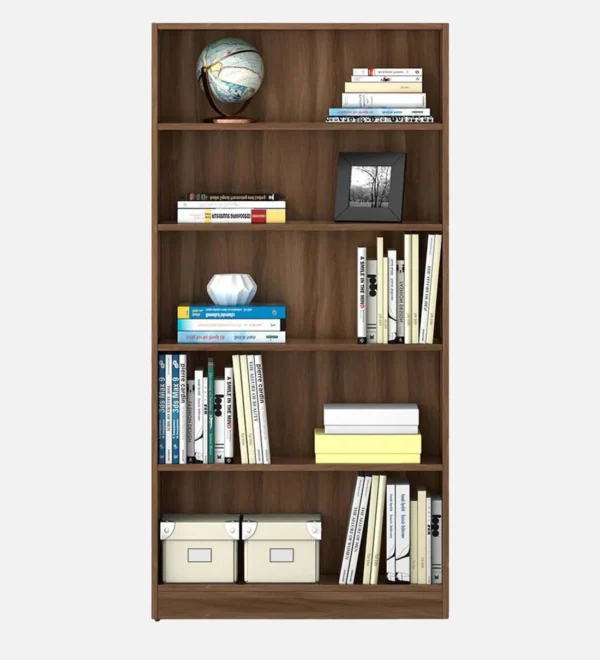 Book Shelf In Walnut Bronze Finish with 5 Tier - Image 4