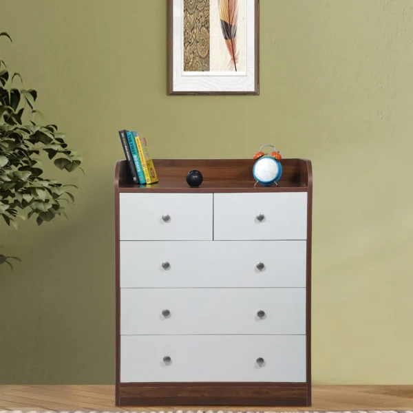 Chest Of Drawer In White Finish