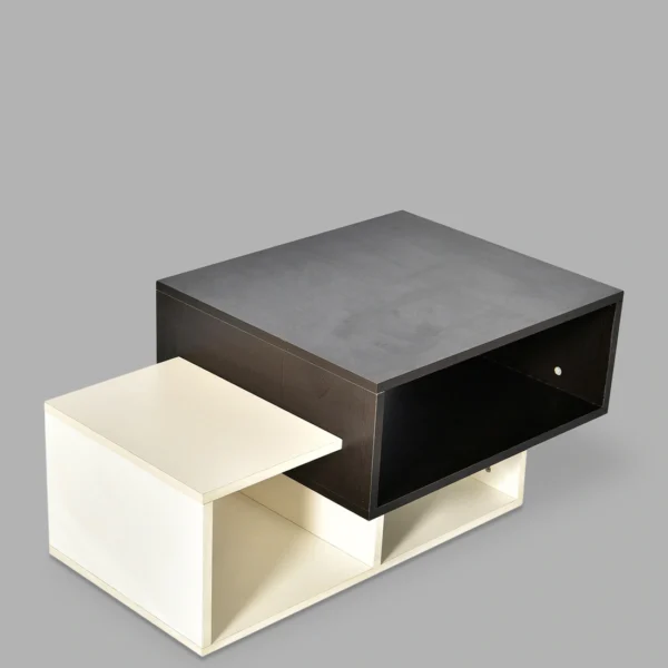 Jersey Coffee Table in White & Brown Colour