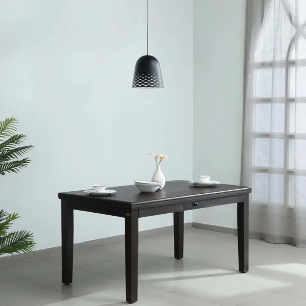 6 Seater Dining Table In Warm Chestnut Finish
