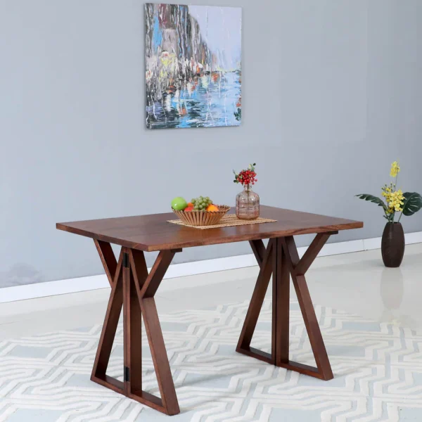 4 Seater Dining Cum Console Table In Tubbaq Finish
