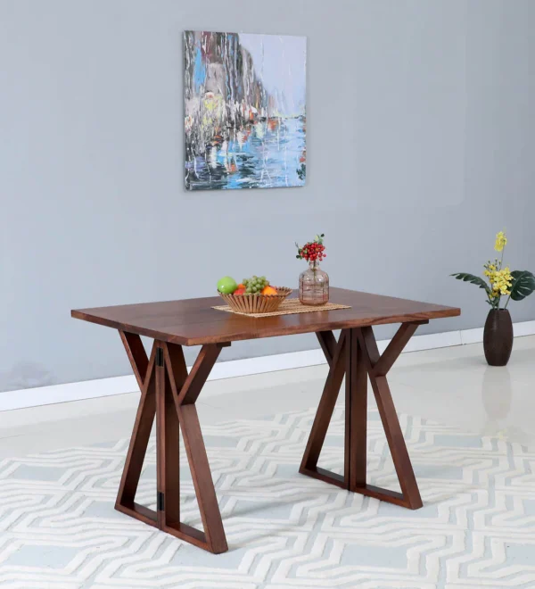 4 Seater Dining Cum Console Table In Tubbaq Finish