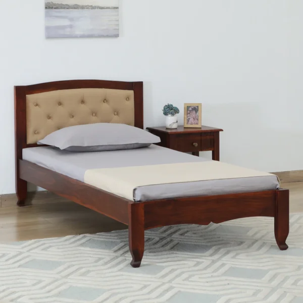 Amiens Sheesham Wood Single Bed In Honey Oak Finish