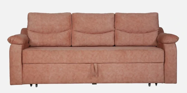 Richmond Sofa Cum Bed With Storage in Light Rust Colour - Image 3