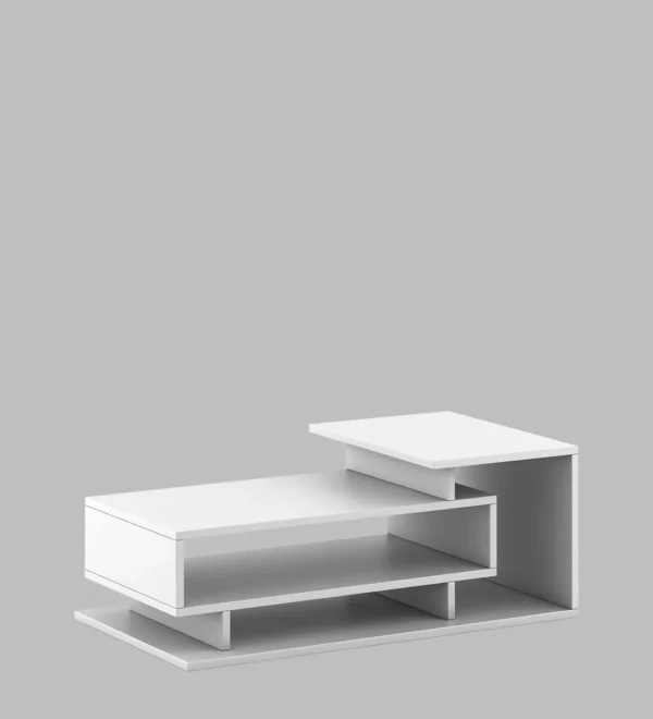 Kiosk Coffee Table In Frosty White Colour - Image 4