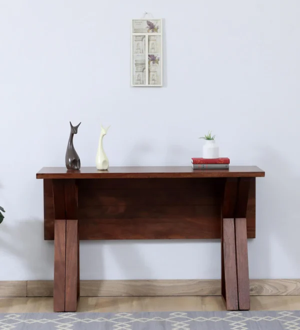 4 Seater Dining Cum Console Table In Tubbaq Finish - Image 5