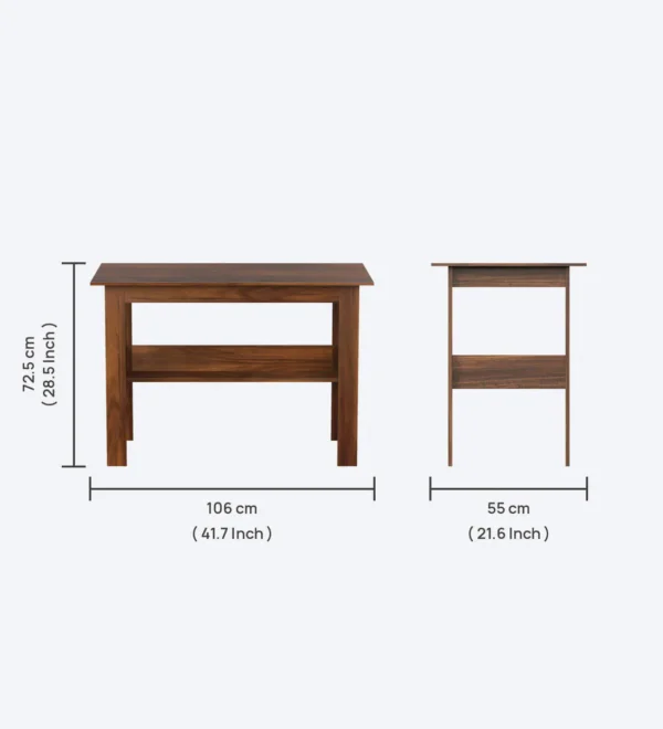 Study Table In Brown Maple Finish - Image 5
