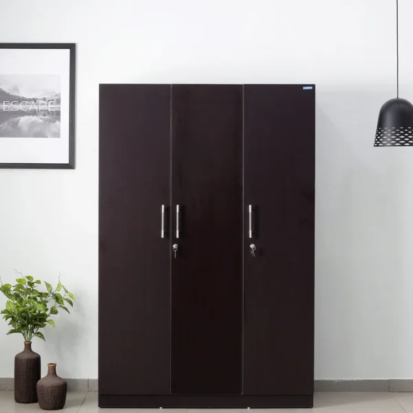 3 Door Wardrobe in Wenge Finish