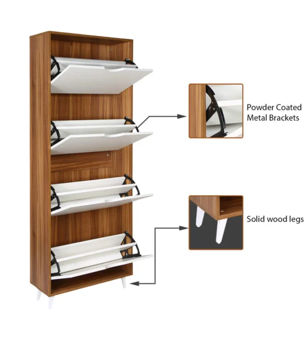 Shoe Cabinet in White - Image 3